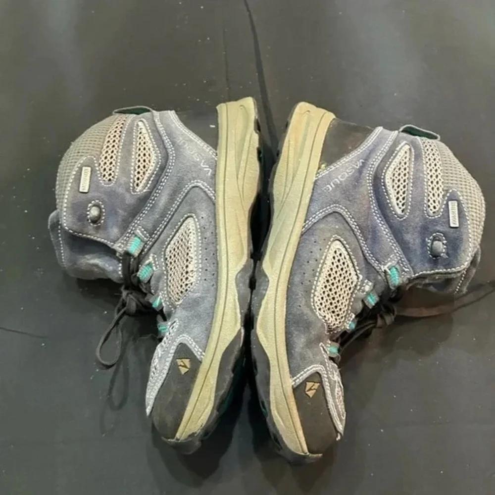 Vasque Breeze 2.0 Kids Size 4 M UltraDry Waterproof Hiking Boots Gray Teal